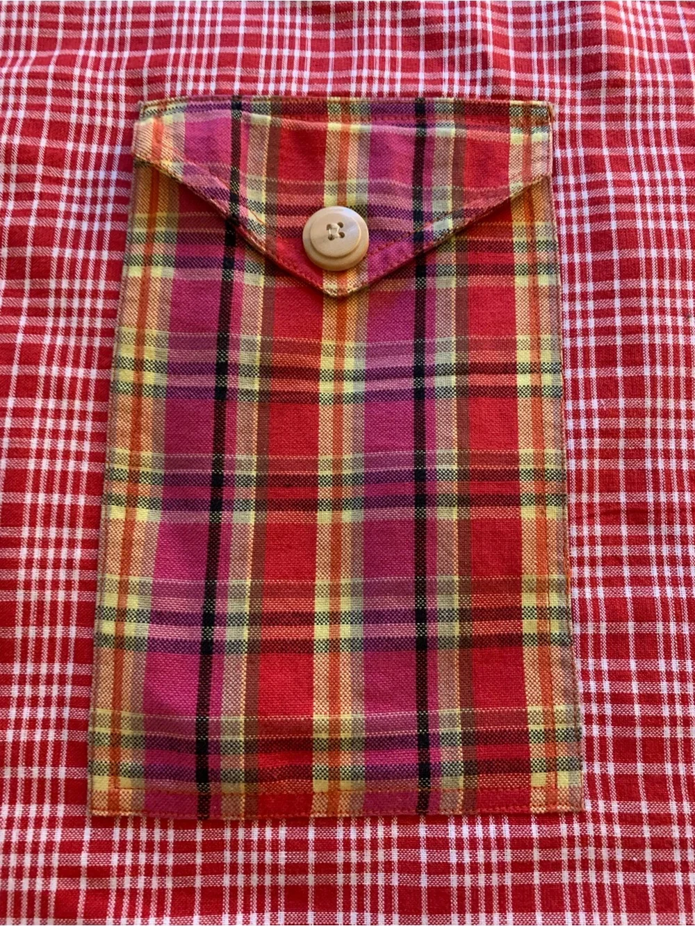 NWOT Vtg POTTERY BARN KIDS PBK FULL QUEEN DUVET Cover Red Plaid Pocket Cottage